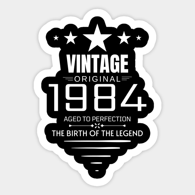 Vintage 1984 - Birthday Gift Sticker by Fluen